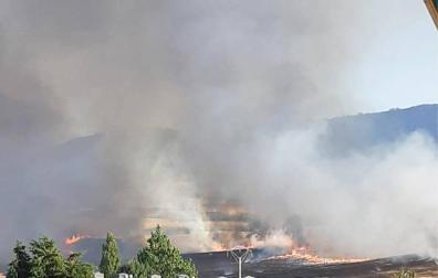 Extinguido un incendio provocado entre Zizur Mayor y Galar
