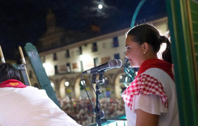 La jotera más 'popular' de Tudela, María Herrera, despide las fiestas con un "Ya falta menos"