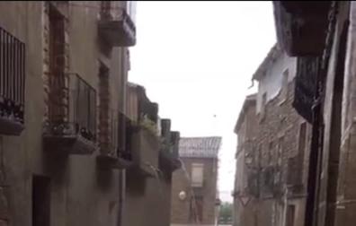Una fuerte tormenta sorprende a Carcastillo en plenas fiestas