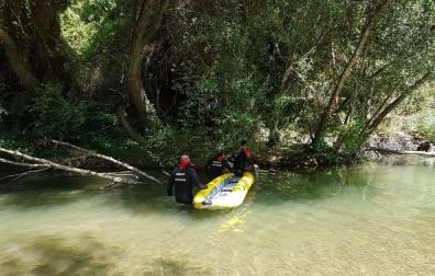 Rescatada una persona en Huarte tras caer al río