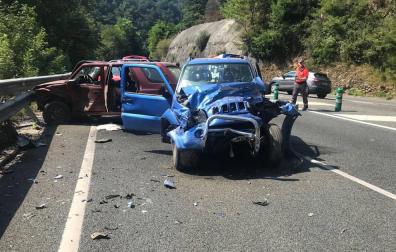 Detenido tras darse a la fuga y provocar un accidente con dos heridos en Lesaka