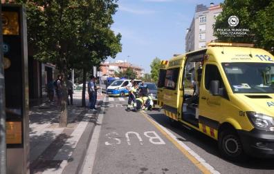 Atropello en un paseo de peatones de la calle Ermitagaña.