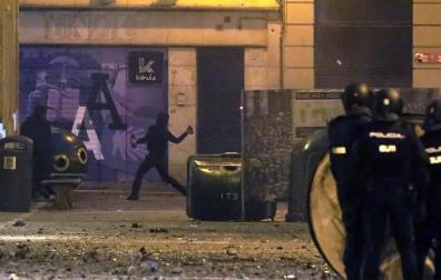 Incidentes en el Casco Antiguo de Pamplona este sábado tras una concentración contra la represión