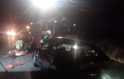 Un herido en la colisión entre dos vehículos entre Corella y Cintruénigo