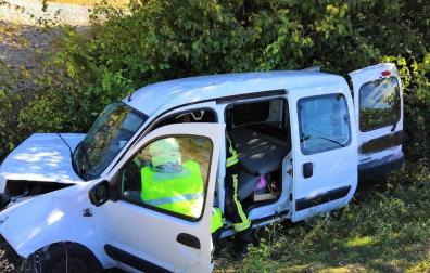Dos heridos en un accidente de tráfico en la NA-121 en Campanas