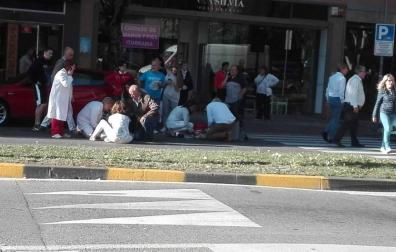 Un atropello corta la calle Iturrama de Pamplona