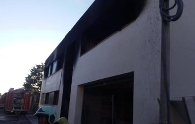 Un incendio provoca graves daños en una vivienda en construcción en Murchante