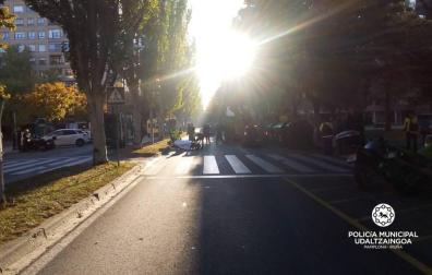 Muerte cerebral del atropellado el jueves en Pamplona