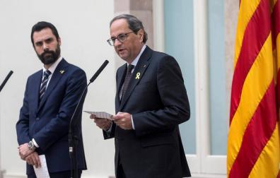 Torra expresa su "inmensa indignación" y ve a Sánchez "cómplice de la represión"