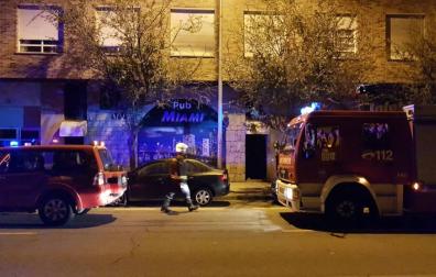 Un incendio en un bar de Pamplona se salda sin heridos