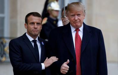 Trump y Macron coinciden en que Europa debe aumentar su aportación militar