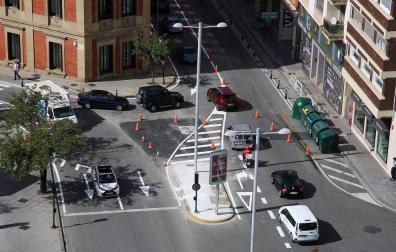 Guerra de cifras entre el comercio y el Ayuntamiento de Pamplona por la amabilización