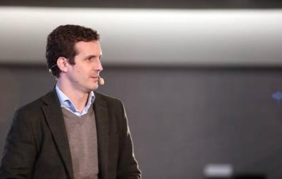 El presidente del PP, Pablo Casado, presenta los candidatos del PP en Navarra.