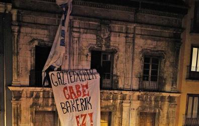La manifestación por el gaztetxe acaba con una tercera okupación de Rozalejo