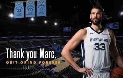 Los Grizzlies retirarán la camiseta de Marc Gasol, primer español en lograrlo
