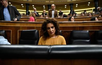 La ministra Montero, en el Congreso de los Diputados.