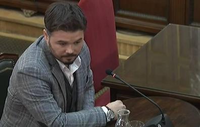 Rufián niega que el 20S fuese una rebelión porque pudo irse a "merendar"