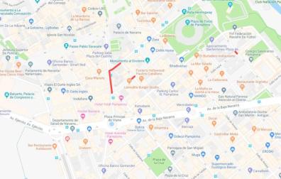 Estos son los cortes de tráfico para este martes en Pamplona