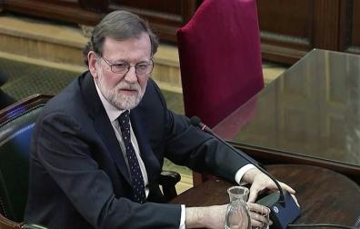 Mariano Rajoy, declarando en el juicio del Procés.