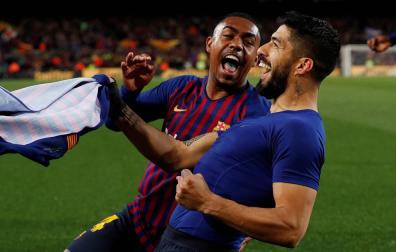 Messi y Suárez derriban el muro rojiblanco y dejan la Liga sentenciada