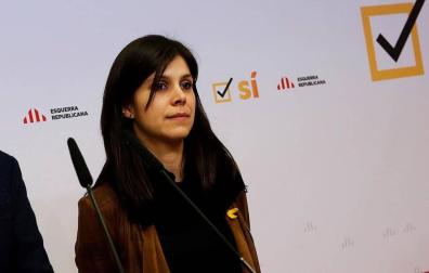 La portavoz de ERC lee una carta de Junqueras durante el Aberri Eguna en Pamplona