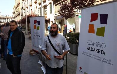 Ricardo Feliú, de Cambio-Aldaketa, en Tudela.