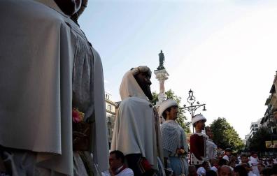 Recorrido del 6 de julio de 2018 de la Comparsa de Gigantes y Cabezudos de Pamplona