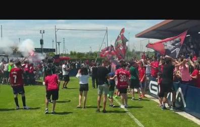 Vídeo de la celebración en Tajonar del ascenso del Osasuna Promesas
