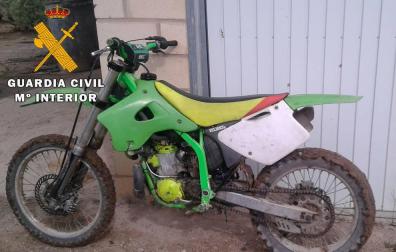 Moto incautada al detenido en Cintruénigo