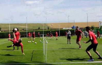 Entrenamiento de Osasuna en Tajonar.