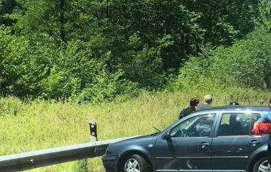 Un herido y grandes retenciones en un accidente en la N-121A en Bera