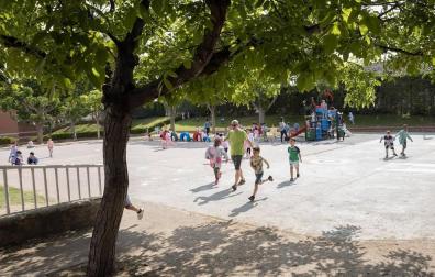 Alumnado del CP Griseras de Tudela durante una jornada de clase.