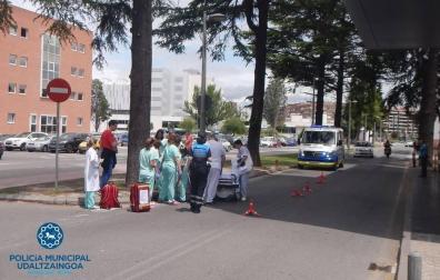 Atropellado un hombre de 72 años en el recinto de hospitales de Pamplona