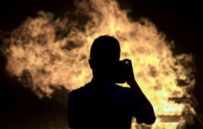 Los navarros celebraron la noche del 23 al 24 de junio, la considerada más corta del año, la tradicional fiesta con las hogueras.