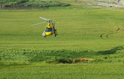 Descubren un socavón de 12 metros de profundidad en un campo de Esparza de Galar