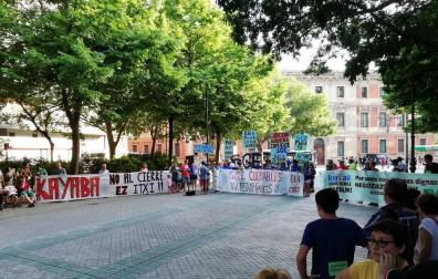 Manifestación en Pamplona contra el cierre de la planta de KSS de Orkoien