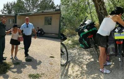 Una peregrina francesa sufre una caída en bicicleta entre Estella y Los Arcos