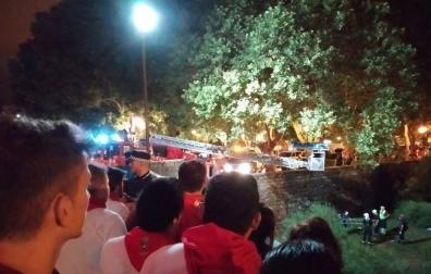 Herido un hombre de 55 años que se cayó al foso en la Taconera de Pamplona
