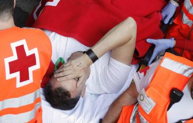 Un corredor es trasladado desde Santo Domingo tras recibir una cornada.