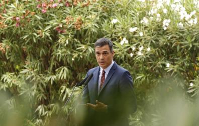 Pedro Sánchez, en Marivent, tras despachar con Felipe VI.