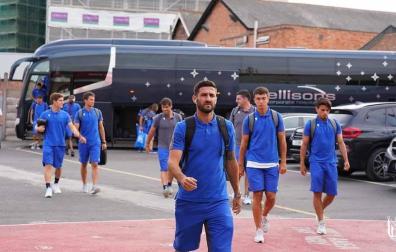 Raúl Navas, ayer durante el viaje de la Real Sociedad a Inglaterra.