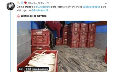 La respuesta de Raúl Navas a una broma sobre su posible fichaje por Osasuna