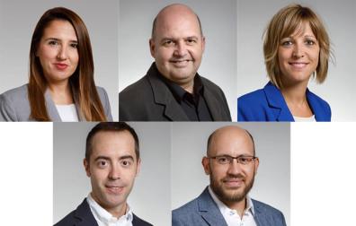 Vera Villafranca, Julio Iturri, Leire Ochoa, Álvaro Valderrama y Fermín Laspeñas.