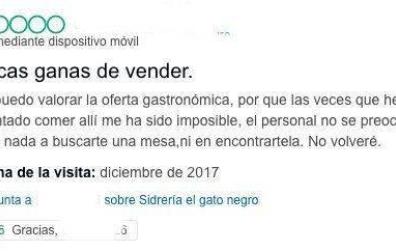 La respuesta de una sidrería a un usuario de TripAdvisor que se ha hecho viral