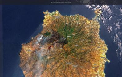 El incendio de Gran Canaria comienza a remitir y pierde potencial