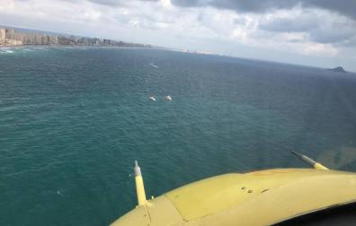 El tripulante del avión caído en Murcia, es un instructor que logró saltar antes del impacto