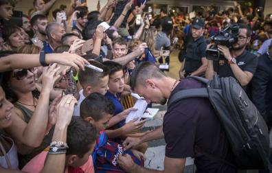 La simpatía de Griezmann "salva" la llegada del Barcelona a Pamplona