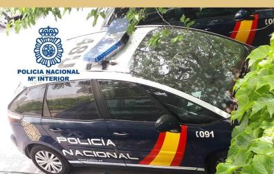 Un coche de la Policía Nacional, en una operación anterior.