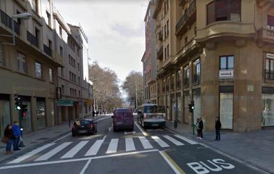 La agresión se produjo en la calle Cortes de Navarra de Pamplona
