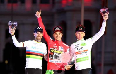 Séptimo podio de Valverde en La Vuelta y noveno en una grande por etapas